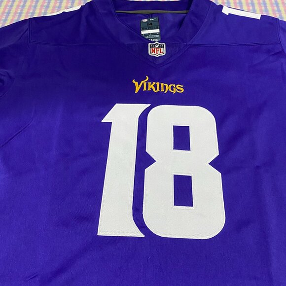 Minnesota Vikings Purple Jersey Jefferson No. 18 - Picture 2 of 7